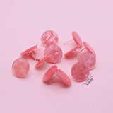 10pcs Irregular Pink Rabbit Acrylic Earring Charms for DIY Jewelry Making