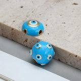 Meibeads Evil Eye Pendant DIY Accessories Copper Charm for Jewelry Making