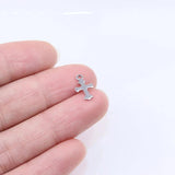 50pcs StainlessSteel Mini Cross Dangling Charms DIY Anklets Earrings Bracelets
