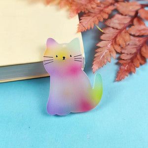 10pcs Gradient Animal Printed Charm Pendant for DIY Jewelry Making