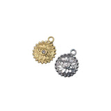 5pcs 15mm Devil Eye Coin Charms Pendant DIY Necklace Earrings 2 Colors
