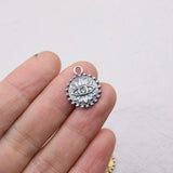 5pcs 15mm Devil Eye Coin Charms Pendant DIY Necklace Earrings 2 Colors
