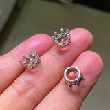30 Mini Crown Charms Antique Silver Pendants DIY Women Necklace Jewelry