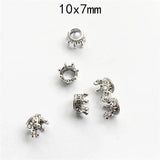 30 Mini Crown Charms Antique Silver Pendants DIY Women Necklace Jewelry