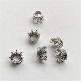 30 Mini Crown Charms Antique Silver Pendants DIY Women Necklace Jewelry