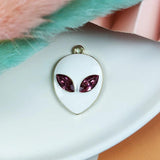 10pcs Gem Eyes Alien Enamel Charms Drop Oil Alloy Pendants