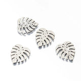 10Pcs Monstera Leaf Charms Stainless Steel Pendant for DIY Jewelry Making