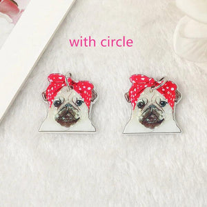 10Pcs Bow Dog Charms Multicolor Sunflower Skeleton Jewelry Findings