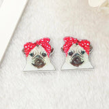 10Pcs Bow Dog Charms Multicolor Sunflower Skeleton Jewelry Findings