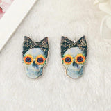 10Pcs Bow Dog Charms Multicolor Sunflower Skeleton Jewelry Findings