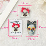 10Pcs Bow Dog Charms Multicolor Sunflower Skeleton Jewelry Findings