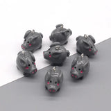 10pcs 3D Small Wild Boar Resin Earring Charms Funny Piggy Pet Pendants