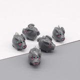 10pcs 3D Small Wild Boar Resin Earring Charms Funny Piggy Pet Pendants