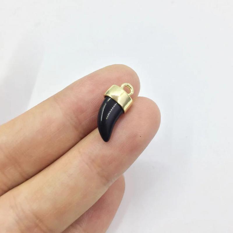 8pcs Ox Horn Zinc Alloy DIY Jewelry 2 Colors