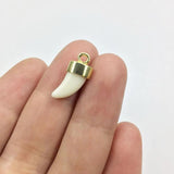 8pcs Ox Horn Zinc Alloy DIY Jewelry 2 Colors