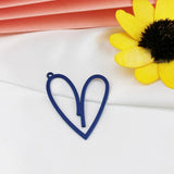 10pcs Heart Enamel Metal Charms DIY Jewelry Making