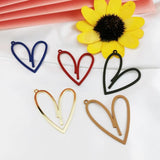 10pcs Heart Enamel Metal Charms DIY Jewelry Making