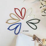10pcs Heart Enamel Metal Charms DIY Jewelry Making