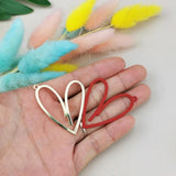 10pcs Heart Enamel Metal Charms DIY Jewelry Making