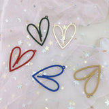 10pcs Heart Enamel Metal Charms DIY Jewelry Making