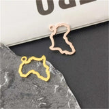 5pcs Africa Map Pendants for Jewelry Making