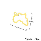 5pcs Africa Map Pendants for Jewelry Making