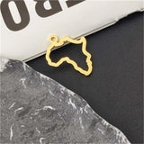5pcs Africa Map Pendants for Jewelry Making