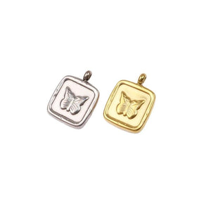 5pcs Stainless Steel Butterfly Charms Pendant DIY Jewelry