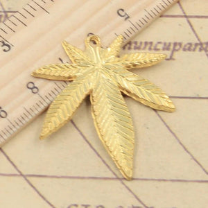 10pcs Maple Leaves Charms 39x34mm Bronze Silver Pendants Antique DIY Craft