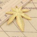 10pcs Maple Leaves Charms 39x34mm Bronze Silver Pendants Antique DIY Craft