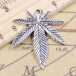 10pcs Maple Leaves Charms 39x34mm Bronze Silver Pendants Antique DIY Craft