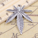 10pcs Maple Leaves Charms 39x34mm Bronze Silver Pendants Antique DIY Craft