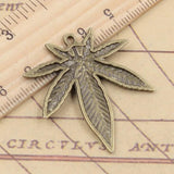 10pcs Maple Leaves Charms 39x34mm Bronze Silver Pendants Antique DIY Craft