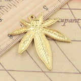 10pcs Maple Leaves Charms 39x34mm Bronze Silver Pendants Antique DIY Craft