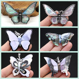 Shell Mother Oysters Necklace Pendant Butterfly Shape for DIY Jewelry Making