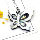 Shell Mother Oysters Necklace Pendant Butterfly Shape for DIY Jewelry Making