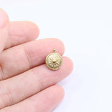 5pcs 12mm Stainless Steel Sun Coin Charms Pendant DIY Jewelry Unfading
