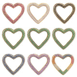 Rainbow CZ Lover Heart Star Of David Charms for DIY Pendant Jewelry
