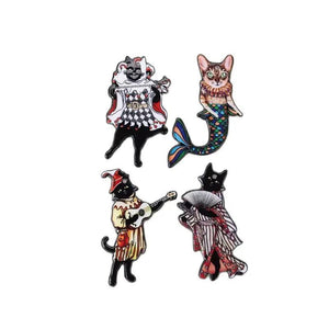 8Pcs Cat Mermaid Charms Acrylic Pendant Necklace Earring DIY Accessories