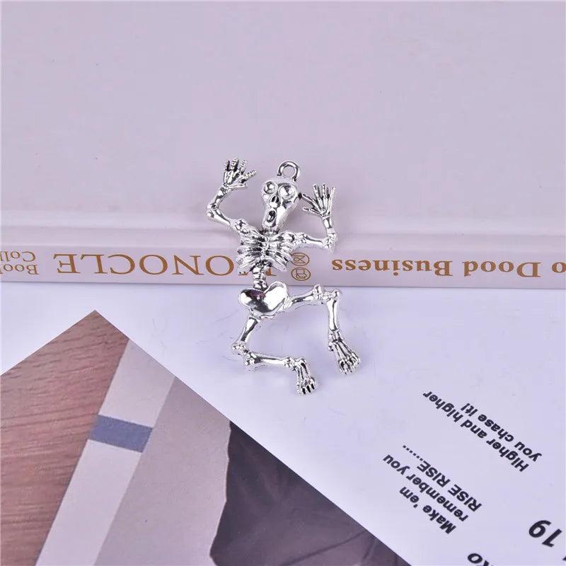 10pcs/pack Halloween Skull Metal Charms DIY Jewelry Accessory