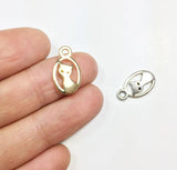 20pcs Mini Cat Charms for Jewelry Making DIY, 2 Colors
