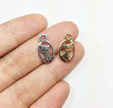 20pcs Mini Cat Charms for Jewelry Making DIY, 2 Colors