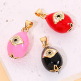 DIY 18K Evil Eye Charms Enamel Pendant Jewelry Making