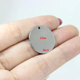 8Pcs God Answers Prayers 22mm Stainless Steel Disc Charm Pendant