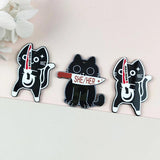 10pcs Blood Knift Cat Acrylic Charms for DIY Earring Keychain