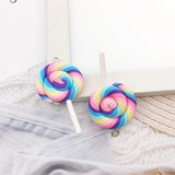 10pcs Resin Lollipop Keychain Polymer Clay Earrings DIY Jewelry Making