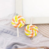 10pcs Resin Lollipop Keychain Polymer Clay Earrings DIY Jewelry Making