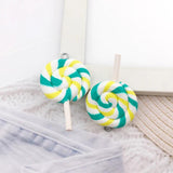 10pcs Resin Lollipop Keychain Polymer Clay Earrings DIY Jewelry Making