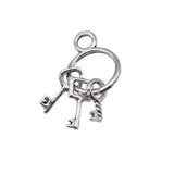20pcs Keys Charms 25x13mm DIY Jewelry Findings Antique Silver Alloy Pendant
