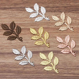 20pcs Silver Leaf Charms for DIY Necklace Bracelet Jewelry Findings